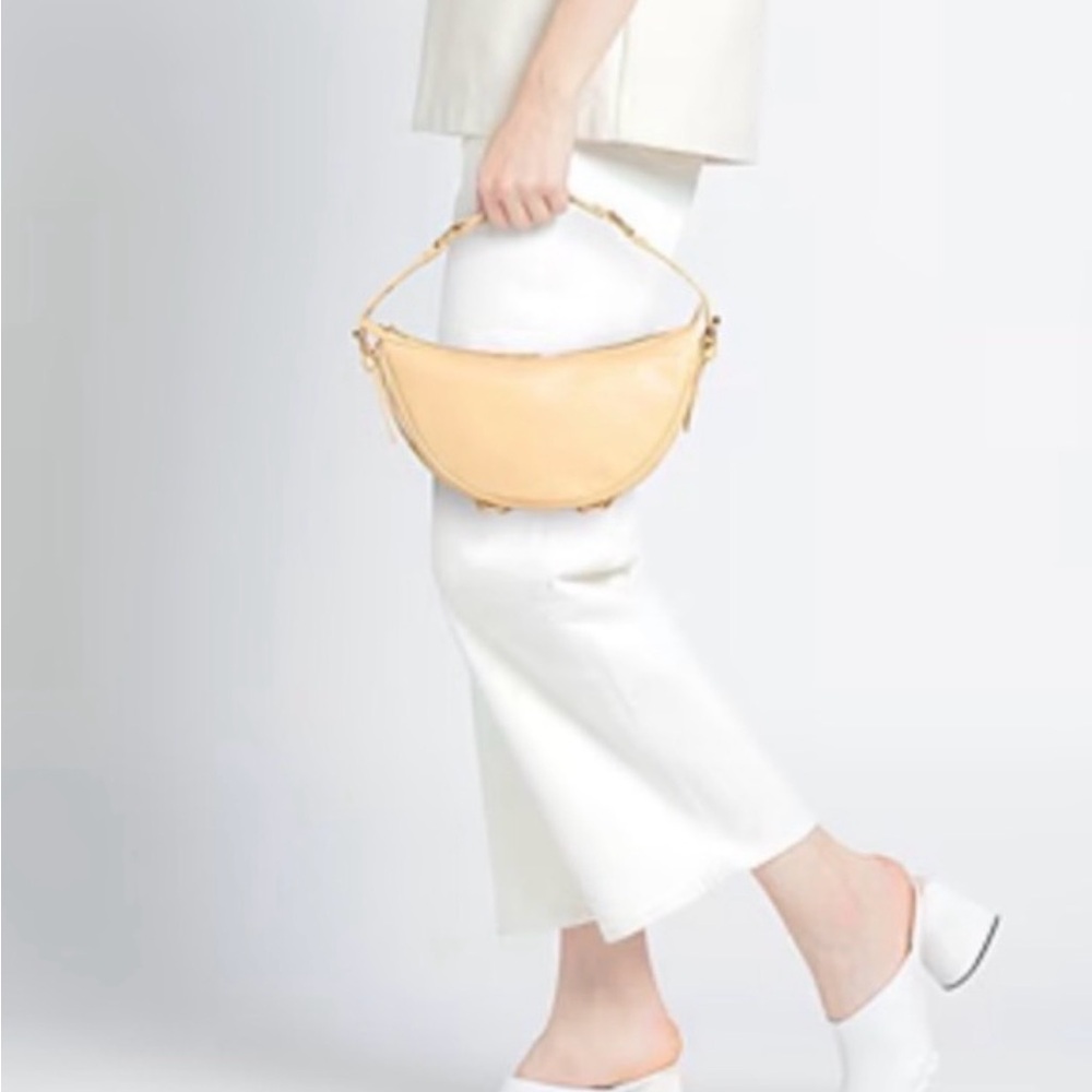 BY FAR Cream Leather Shoulder Bag - Picture 9 of 9